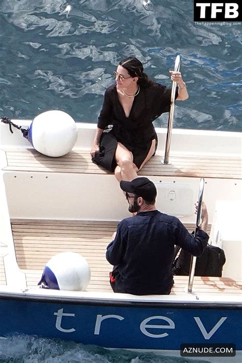 Courteney Cox Sexy Seen Flaunting Her Hot Bikini Body In Positano AZNude