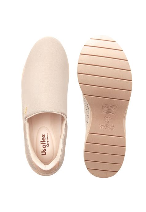 Casual Tênis Usaflex Liso Nude Compre Agora Dafiti Brasil
