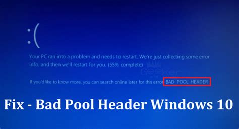 Error Bad Pool Header Windows Fixed 10 Different Solutions Itechguides