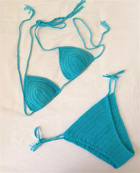 Crochet Bikini Top And Bottom Set Crochet Bikini Top Crochet Bikini Bottom Custom Crochet