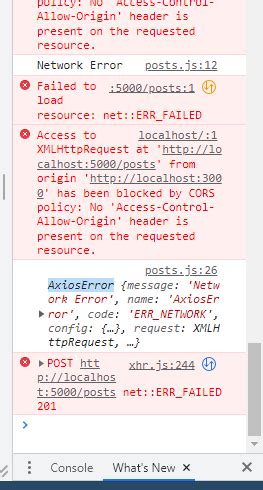 Javascript I Ve Got A Error Saying Network Error And Axios Error