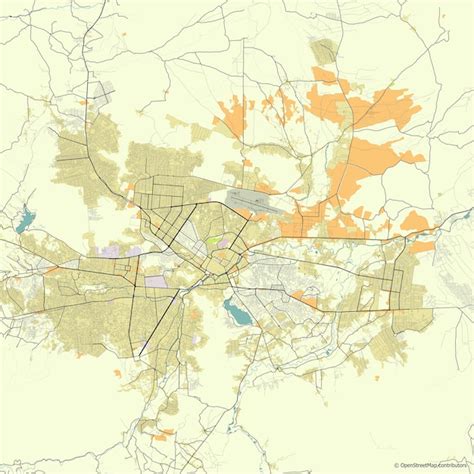 Premium Vector | Vector city map of kabul afghanistan