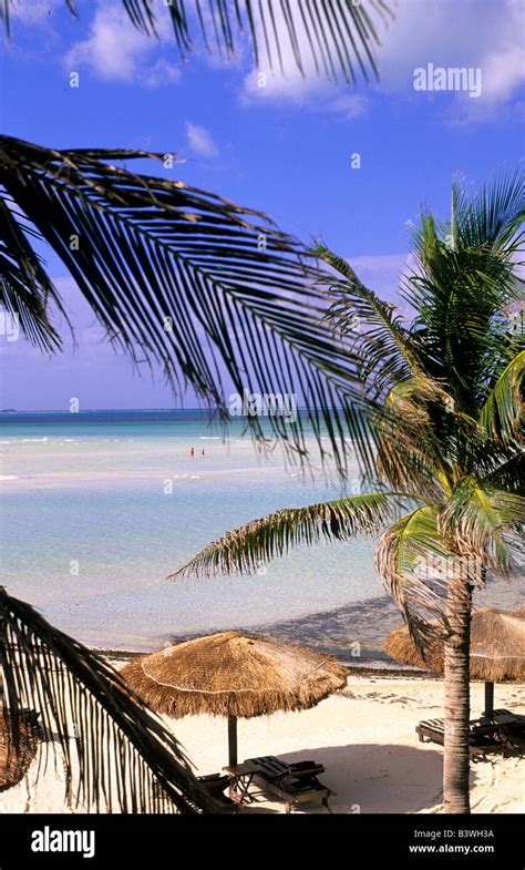 Beach, Isla Mujeres, Mexico Stock Photo - Alamy