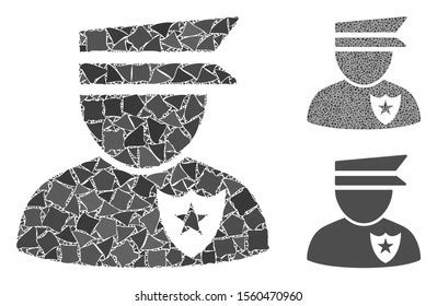 Army Sergeant Mosaic Uneven Pieces Variable Vector De Stock Libre De