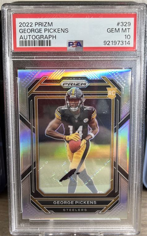 Prizm Rookie George Pickens Autograph Psa Pittsburgh