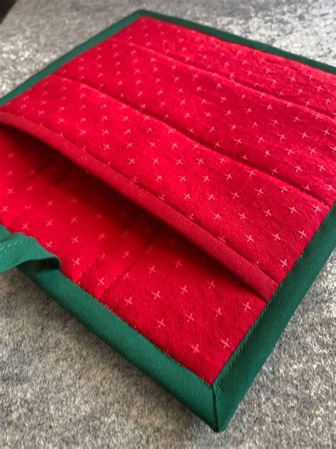 Christmas Patchwork Sampler Square Potholder Trivet Or Hot Etsy