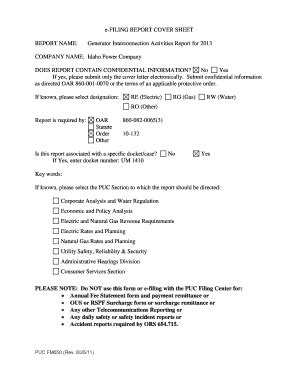 Fillable Online E Filing Report Cover Sheet Fax Email Print Pdffiller