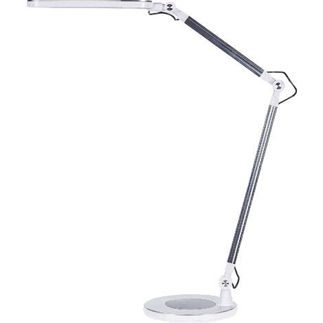 Lampe de Bureau Argentée à LED Tactile Intensité Variable Bras