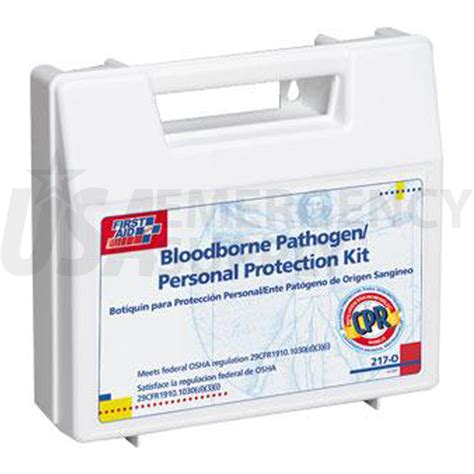 Bloodborne Pathogen Personal Protection Kit With Microshield Usa