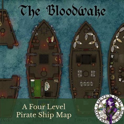 The Bloodwake Pirate Ship Map | Roll20 Marketplace: Digital goods for ...