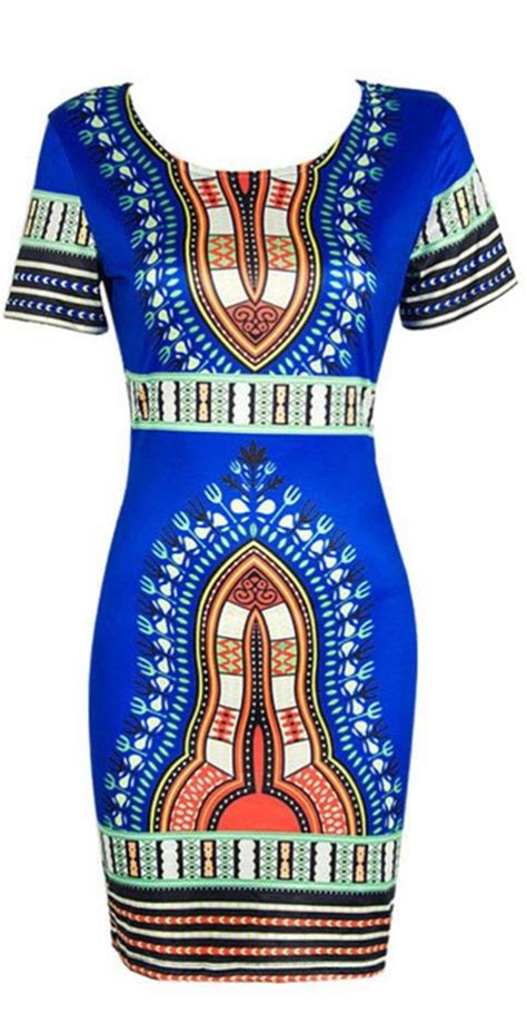 Buy Orangesky Women Traditional African Print Dashiki Bodycon Short