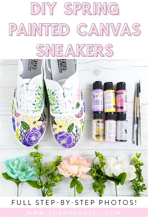 Diy Spring Inspired Painted Canvas Sneakers Fox Hazel Spring Diy