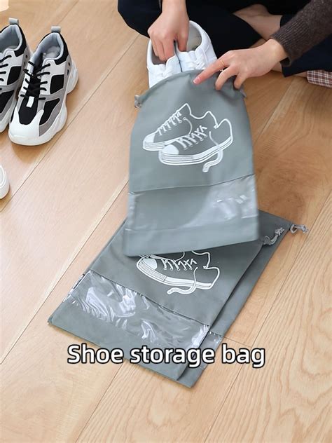 Wholesale Travel Shoe Storage Bag Drawstring Shoe Dust Bag Non Woven