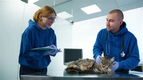 Veterinarians Checking Maine Coon Cats M Stock Video Pond5