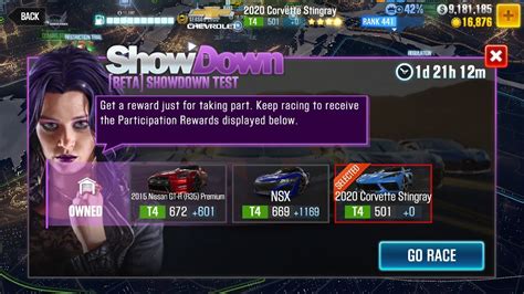 CSR Racing 2 2020 Corvette Stingray Showdown Event Maxed Times