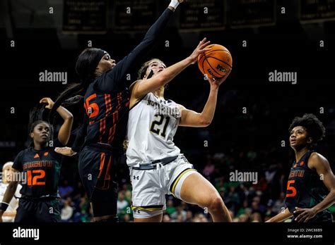 South Bend Indiana Usa 14th Jan 2024 Notre Dame Forward Maddy