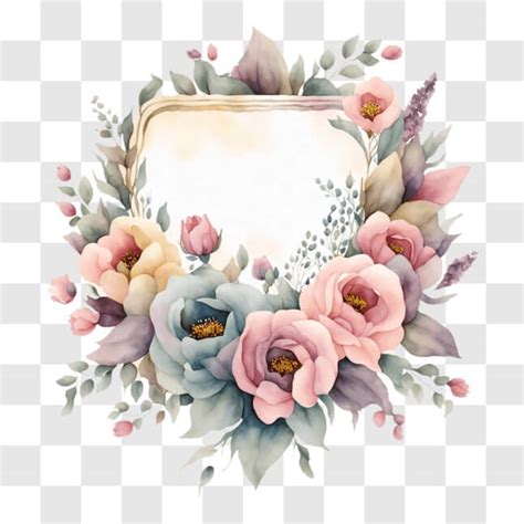 Descarga Marco Floral Acuarela Para Invitaciones Y Decoraciones PNG En