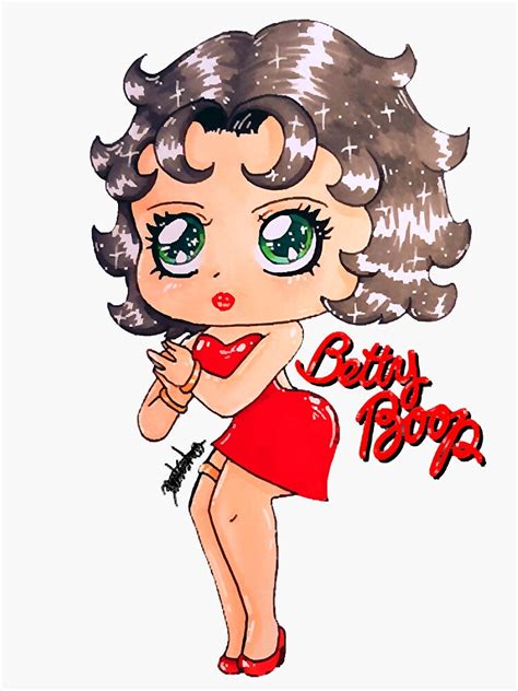 Betty Boop Kawaii Sticker By Maeleah14 Redbubble