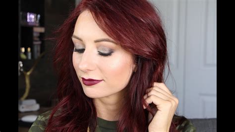 Grwm Fall Tutorial Cool Toned Eyes And Bold Lip Makeup Geek Shadows