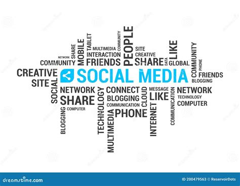 Social Media Word Cloud Stock Vector Illustration Of Isolated 200479563