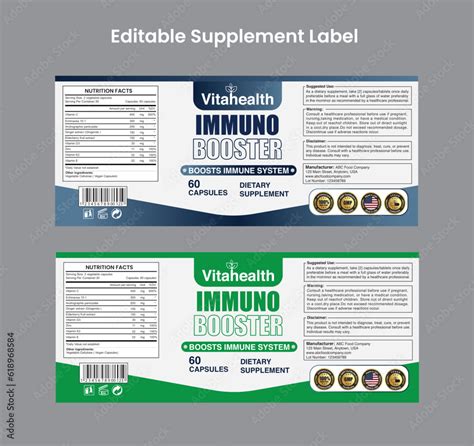 Supplement label design,supplement label template,packaging label ...