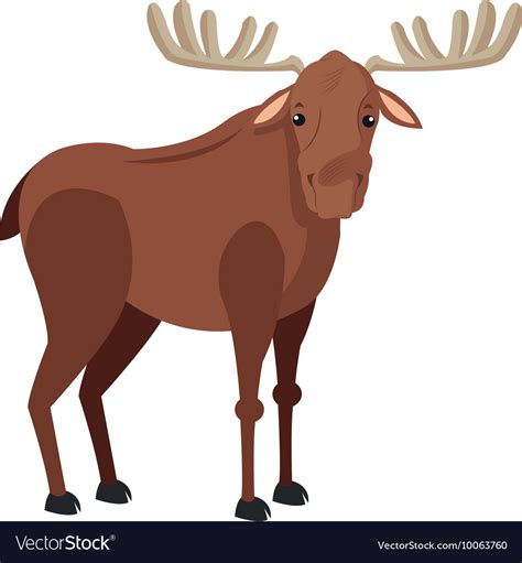 Single Moose Icon Royalty Free Vector Image Vectorstock