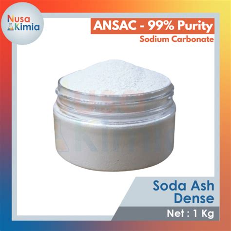 Jual Soda Ash Dense ANSAC Soda Abu 1 Kg Shopee Indonesia