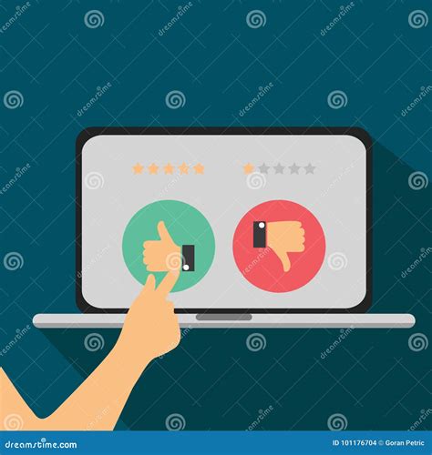 Rating on Customer Service Illustration. Website Rating Feedback and