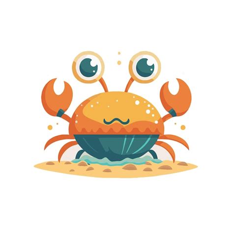 Premium Vector Crab Character Logo Mascot In Vector Cartoon Style