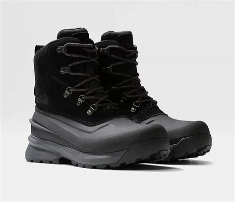 The North Face Mens Chiklat V Lace Wp Hiking Boots Blackgrey Rrp