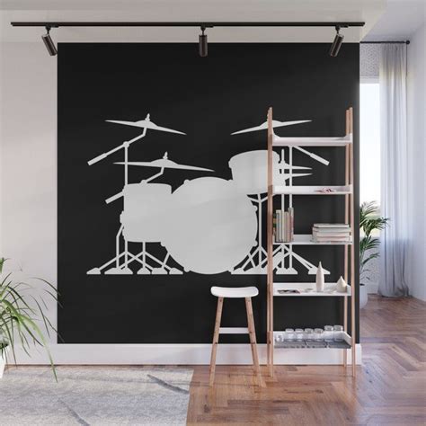 Drum Set Wall Mural By Hobrath Society6 Wall Murals Mural Mural