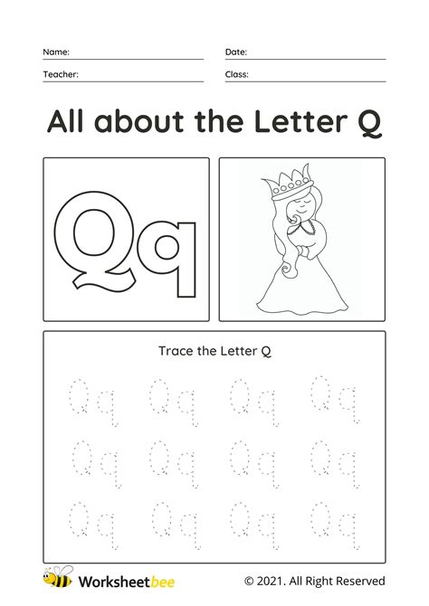 Letter Q Tracing Sheet