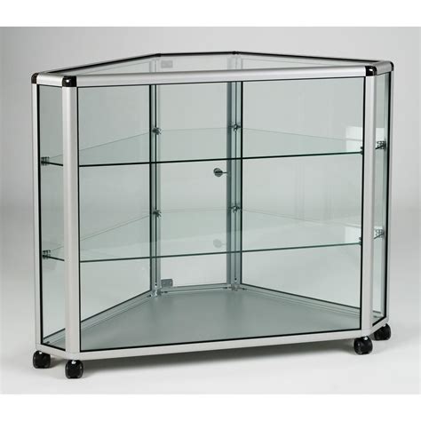 Ub022h Counter Full Display Corner Showcase Aluminium And Glass