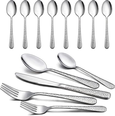 Lianyu 48 Piece Silverware Set With Extra Spoons Stainless