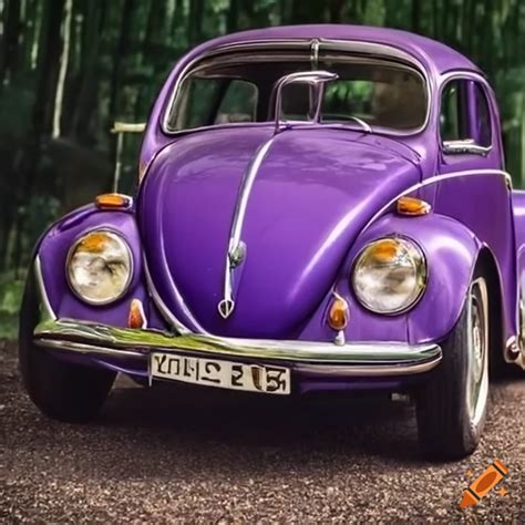 Beat Up Purple Volkswagen Beetle From The 1970s On Craiyon