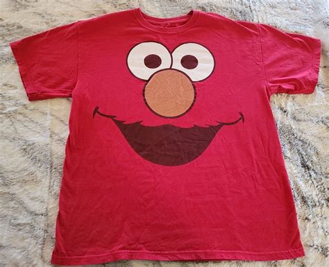 Elmo Sesame Street Official T Shirt Red Men S Lar Gem