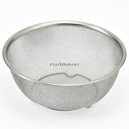 Toffi High Quality Stainless Steel Round Mesh Wide Rim Food Strainer