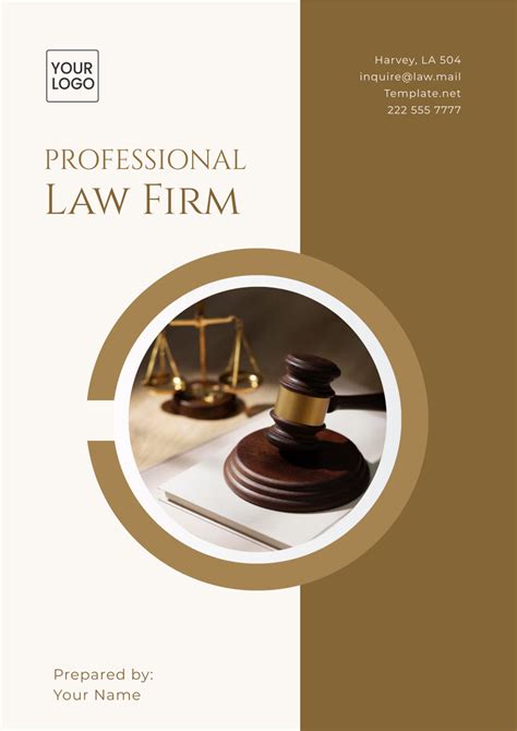 Free Professional Law Firm Cover Page Template Edit Online And Download