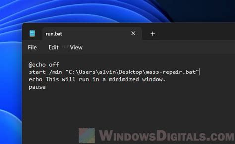 How To Run Batch File Without The CMD Window