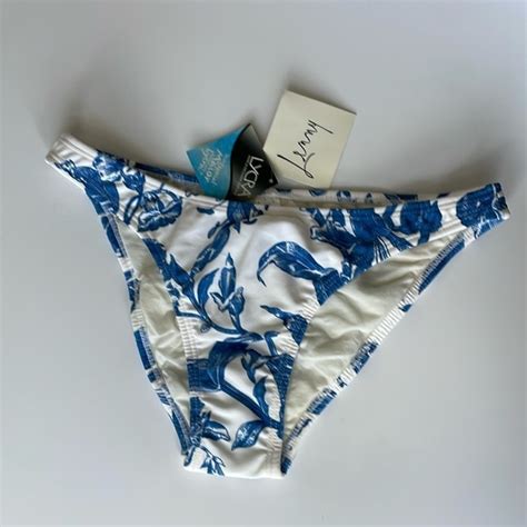 Lenny Niemeyer Swim Nwt Lenny Niemeyer Blue Butterfly High Waisted Cheeky Bikini Bottom Size