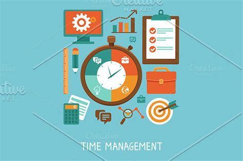 Time Management Graphics Creative Market