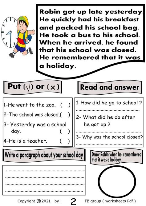 Comprehension Online Pdf Worksheet For Grade 3 Artofit