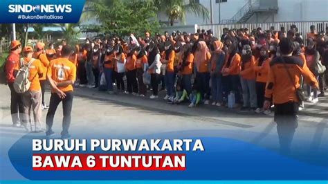 Hari Buruh Ribuan Buruh Purwakarta Bawa Tuntutan Ini Sindonews Tv