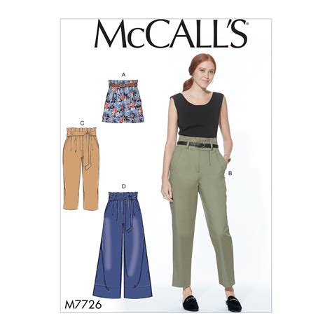 Mccalls 7726 Misses Shorts Pants And Sash Sewing Pattern Mccalls