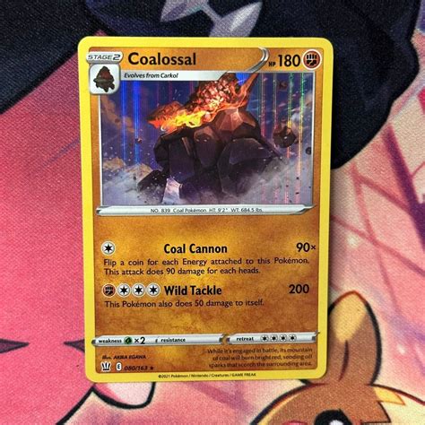 Pokemon Tcg Coalossal Sword Shield Battle Styles Holo Holo