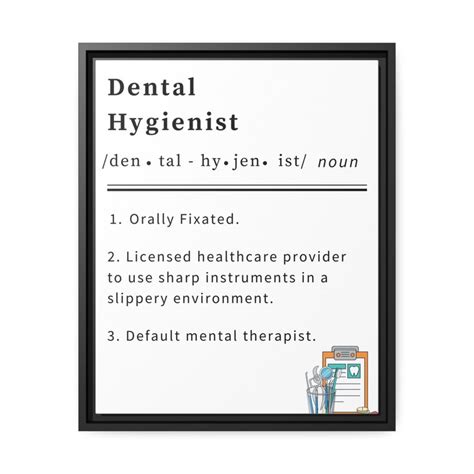 Dental Hygienist Funny Definition Art Print Dental Hygiene Printable Wall Decor Graduation