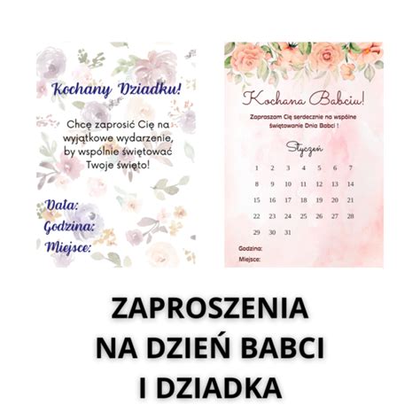 Zaproszenia Na Dzie Babci I Dziadka Z Oty Nauczyciel