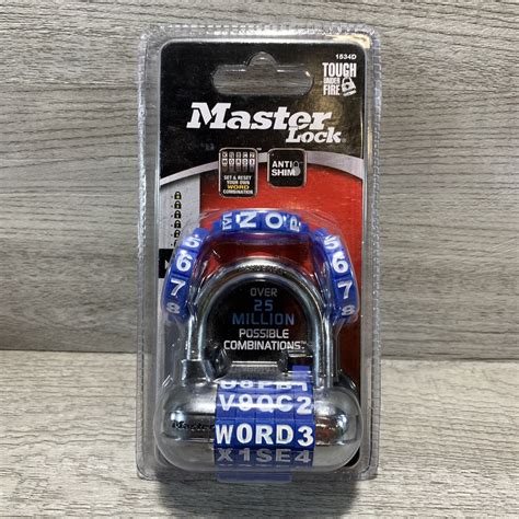 Master Lock 1534D Locker Lock Set Your Own Word Combination Padlock