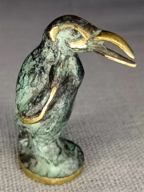 Ancien Sceau Cacheter Tampon Pingouin Manchot Bronze Art D Co Eur