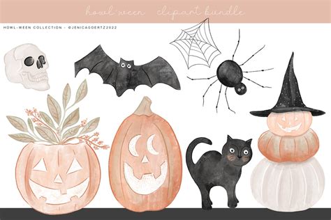 Cute Halloween Clipart Halloween Ghost Clipart Halloween - Etsy